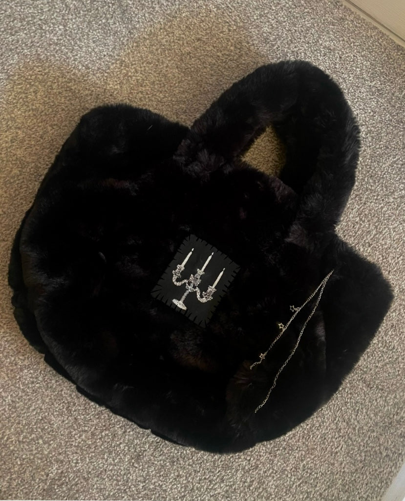 Large Faux Fur Candelabra Bag