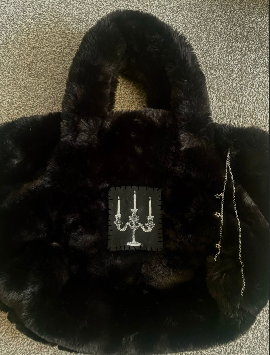 Large Faux Fur Candelabra Bag