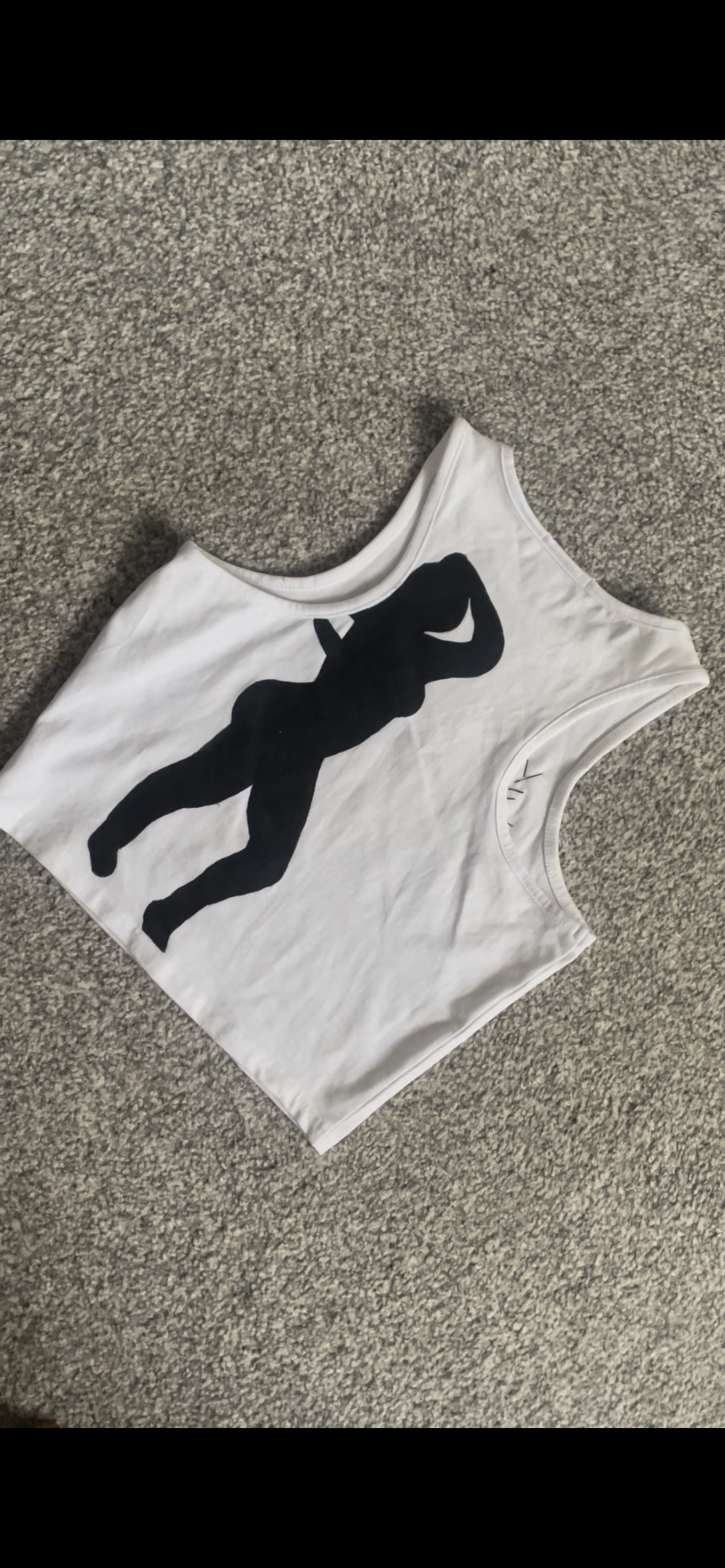 No Paparazzi Graphic Racer Crop Top