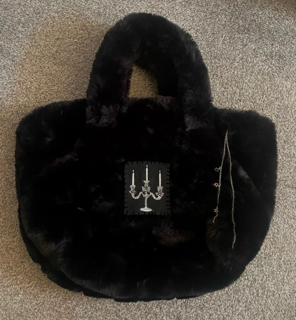 Large Faux Fur Candelabra Bag