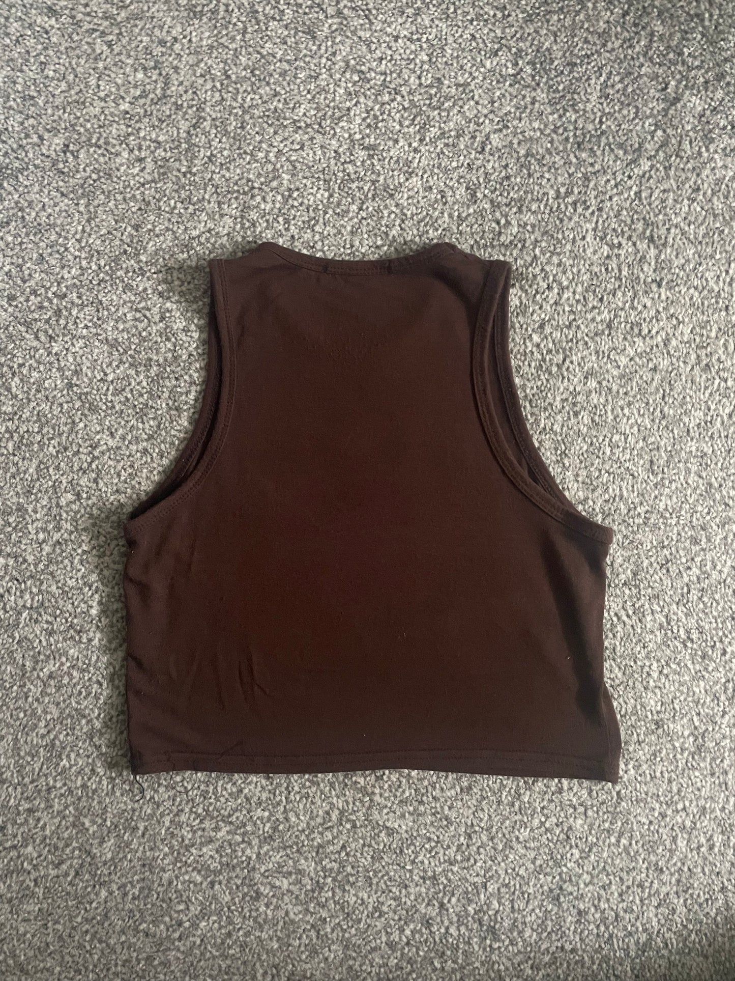 Barbaric Racer Crop Top Brown